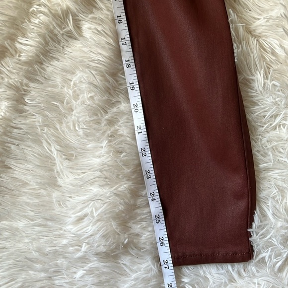 New Paige Mid Rise Ankle Coated Skinny Jeans 23 | Burgundy Dust | $229 Retail - Picture 14 of 16